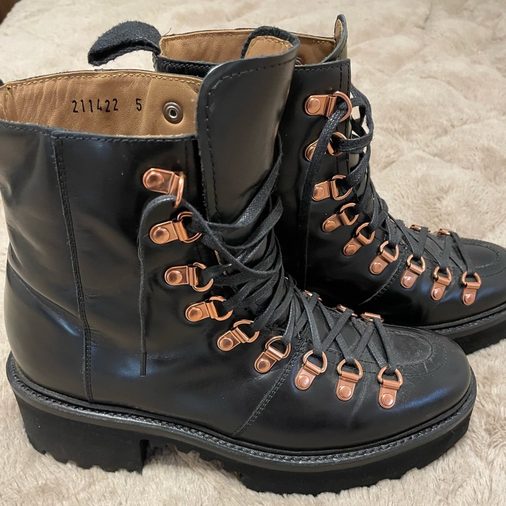 Grenson Nanette 2.0 black boots - size UK 5/US 8